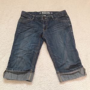 Mossimo Cropped Denim Jeans Cuffed Fit 6
